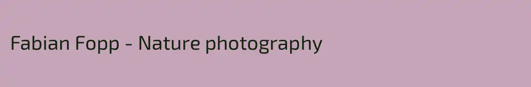 Fabian Fopp - Nature photography